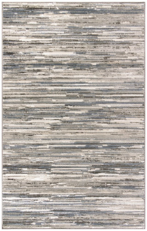 8' X 10' Cream Abstract Distressed Area Rug
